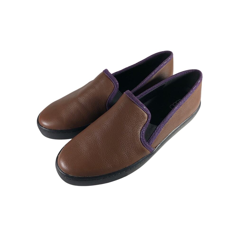 LOGO By Lori Goldstein Womens Vicki Slip On Loafer Shoes Clay Leather US 8.5